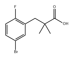 Benzenepropanoic acid, 5-bromo-2-fluoro-α,α-dimethyl- 化学構造式