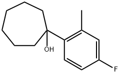 1-(4-氟-2-甲基苯基)环庚醇,1343397-70-5,结构式