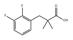 3-(2,3-二氟苯基)-2,2-二甲基丙酸,1343431-02-6,结构式