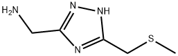 (5-((甲硫基)甲基)-1H-1,2,4-三唑-3-基)甲胺 结构式