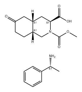 2,3(1H)-Isoquinolinedicarboxylic acid, octahydro-6-oxo-, 2-Methyl ester, [3S-(3α,4aα,8aα)]-, coMpd. with (R)-α-MethylbenzeneMethanaMine (1:1) (9CI) Struktur