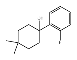 1-(2-fluorophenyl)-4,4-dimethylcyclohexanol Struktur