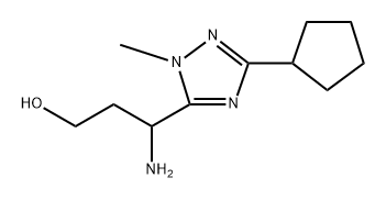 1H-1,2,4-Triazole-5-propanol, γ-amino-3-cyclopentyl-1-methyl- Structure