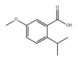 5-methoxy-2-(propan-2-yl)benzoic acid Struktur