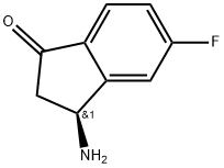 (S)-3-amino-5-fluoro-2,3-dihydro-1H-inden-1-one Struktur