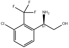 （R）-2-amino-2-[3-chloro-2-(trifluoromethyl)phenyl]ethanol 结构式