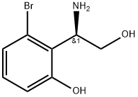 2-[(1R)-1-amino-2-hydroxyethyl]-3-bromophenol Struktur