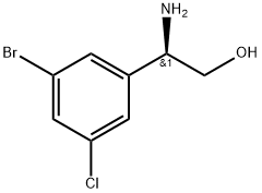 (R)-2-amino-2-(3-bromo-5-chlorophenyl)ethan-1-ol Struktur