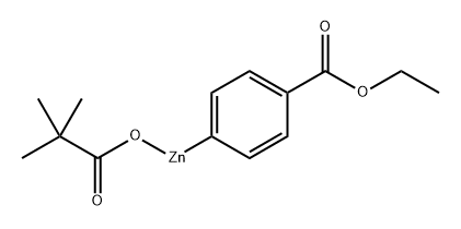 (3-(Ethoxycarbonyl)benzyl)zinc pivalate (1.05 mmol/g ) 化学構造式