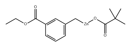 (3-(Ethoxycarbonyl)benzyl)zinc pivalate (0.70 mmol/g) 化学構造式