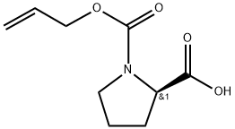 N-Allyloxycarbonyl-D-proline 化学構造式