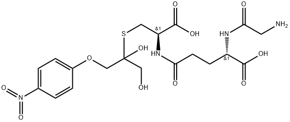 3-(4-nitrophenoxy)-2-(S-glutathionyl)-1-propanol Struktur