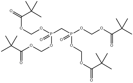 Propanoic acid, 2,2-dimethyl-, 1,1',1',1'''-[methylenebis[phosphinylidynebis(oxymethylene)]] ester Struktur
