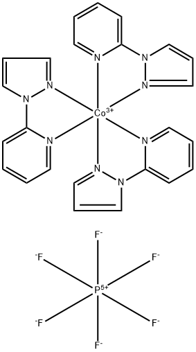 三[2-(1H-吡唑-1-基)吡啶]钴(III)三(六氟磷酸盐) 结构式