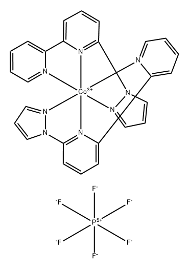 Bis(6-(1H -pyrazol-1-yl)-2,2'-bipyridine)cobalt(III) tris(hexafluorophosphate) , mixture of stereoisomers Structure