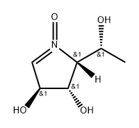 2H-Pyrrole-3,4-diol, 3,4-dihydro-2-(1-hydroxyethyl)-, 1-oxide, [2R- 化学構造式