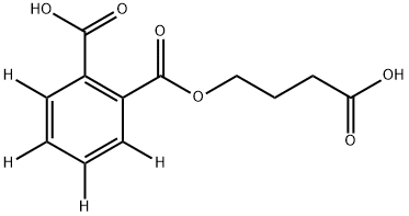 单(3-羧基丙基)邻苯二甲酸酯-D4 结构式