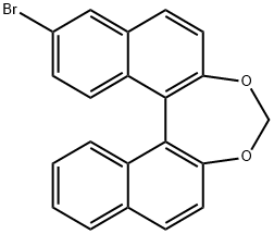 DINAPHTHO[2,1-D:1',2'-F][1,3]DIOXEPIN, 9-BROMO-, (11BS)-,1346653-18-6,结构式