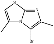 5-bromo-3,6-dimethylimidazo[2,1-b]thiazole 化学構造式