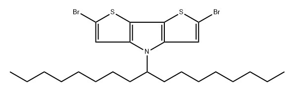 4H-Dithieno[3,2-b:2',3'-d]pyrrole, 2,6-dibromo-4-(1-octylnonyl)-, homopolymer Structure