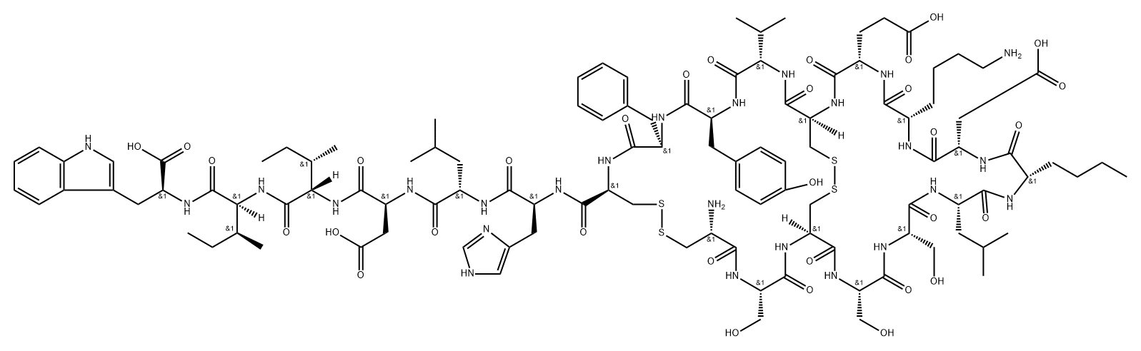 endothelin, Nle(7)-,134699-39-1,结构式