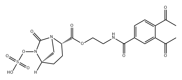 2-(3,4-diacetylbenzamido)ethyl (2S,5R)-7-oxo-6-(sulfooxy)-1,6-diazabicyclo[3.2.1]octane-2-carboxylate|2-(3,4-DIACETYLBENZAMIDO)ETHYL (2S,5R)-7-OXO-6-(SULFOOXY)-1,6-DIAZABICYCLO[3.2.1]OCTANE-2-CARBOXYLAT