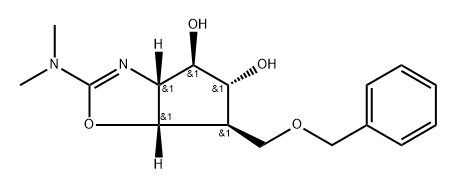 4H-Cyclopentoxazole-4,5-diol, 2-(dimethylamino)-3a,5,6,6a-tetrahydro-6-(phenylmethoxy)methyl-, (3aR,4R,5R,6R,6aS)-|