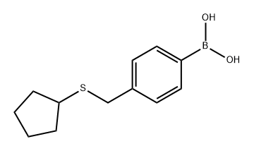 (4-((环戊基硫基)甲基)苯基)硼酸, 1350513-31-3, 结构式