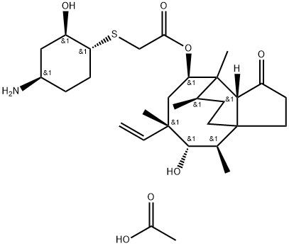 Lefamulin acetate 化学構造式