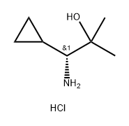 (R)-1-氨基-1-环丙基-2-甲基丙烷-2-醇盐酸盐, 1350712-36-5, 结构式