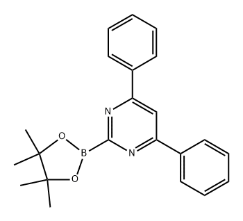 Pyrimidine, 4,6-diphenyl-2-(4,4,5,5-tetramethyl-1,3,2-dioxaborolan-2-yl)- 化学構造式