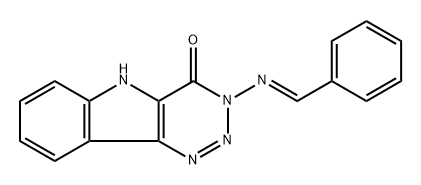 3-benzylidenamino-5H-1,2,3-triazin(5,4b)indol-4-one Structure