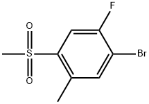 1-Bromo-2-fluoro-5-methyl-4-(methylsulfonyl)benzene Structure