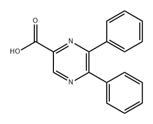 5,6-diphenylpyrazine-2-carboxylic acid Structure