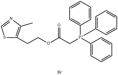 2-(2-(4-methylthiazol-5-yl)ethoxy)-2-oxoethyl)triphenylphosphonium bromide Struktur