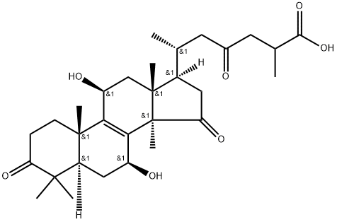 Lanost-8-en-26-oic acid, 7,11-dihydroxy-3,15,23-trioxo-, (7β,11β)- Struktur