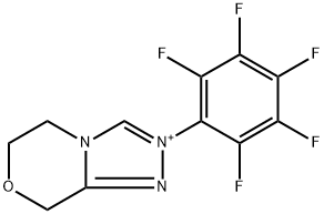 8H-1,2,4-Triazolo[3,4-c][1,4]oxazinium, 5,6-dihydro-2-(2,3,4,5,6-pentafluorophenyl)- Structure