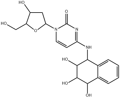 N(4)-(1(b),2(a),3(a)-trihydroxy-4(b)-1,2,3,4-tetrahydronaphthyl)-2'-deoxycytidine Struktur