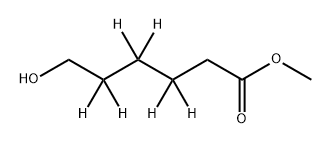 Hexanoic-3,3,4,4,5,5-d6 acid, 6-hydroxy-, methyl ester Structure