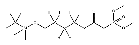 Phosphonic acid, P-[7-[[(1,1-dimethylethyl)dimethylsilyl]oxy]-2-oxoheptyl-4,4,5,5,6,6-d6]-, dimethyl ester Structure