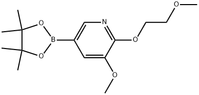 Pyridine, 3-methoxy-2-(2-methoxyethoxy)-5-(4,4,5,5-tetramethyl-1,3,2-dioxaborolan-2-yl)- 结构式