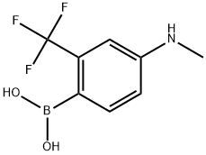 B-[4-(Methylamino)-2-(trifluoromethyl)phenyl]boronic acid Structure