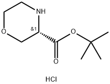 3-Morpholinecarboxylic acid, 1,1-dimethylethylester,hydrochloride,(3S)- Structure