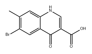 6-Bromo-1,4-dihydro-7-methyl-4-oxoquinoline-3-carboxylic acid Struktur