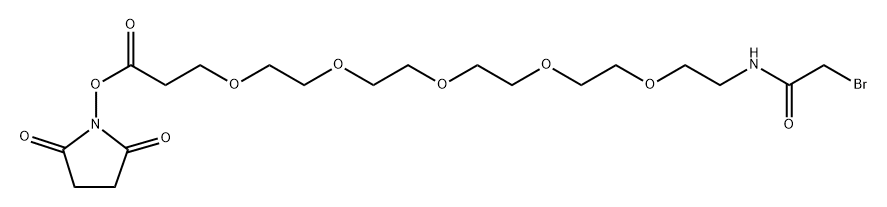 BrCH2CONH-PEG5-NHS ester Structure
