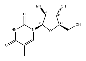 2'-Amino-2'-deoxy-beta-D-arabino-5-methyl uridine Structure