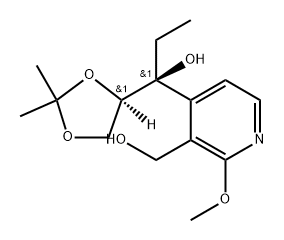 (S)-1-((R)-2,2-dimethyl-1,3-dioxolan-4-yl)-1-(3-(hydroxymethyl)-2-methoxypyridin-4-yl)propan-1-ol Structure