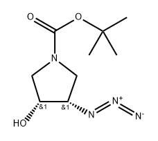 tert-butyl Cis-3-azido-4-hydroxypyrrolidine-1-carboxylate racemate 结构式