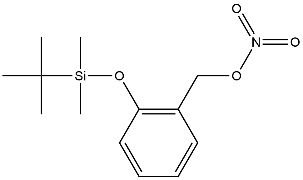 Benzenemethanol, 2-[[(1,1-dimethylethyl)dimethylsilyl]oxy]-, 1-nitrate Structure