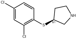 (S)-3-((2,4-Dichlorophenyl)thio)pyrrolidine,1354088-59-7,结构式